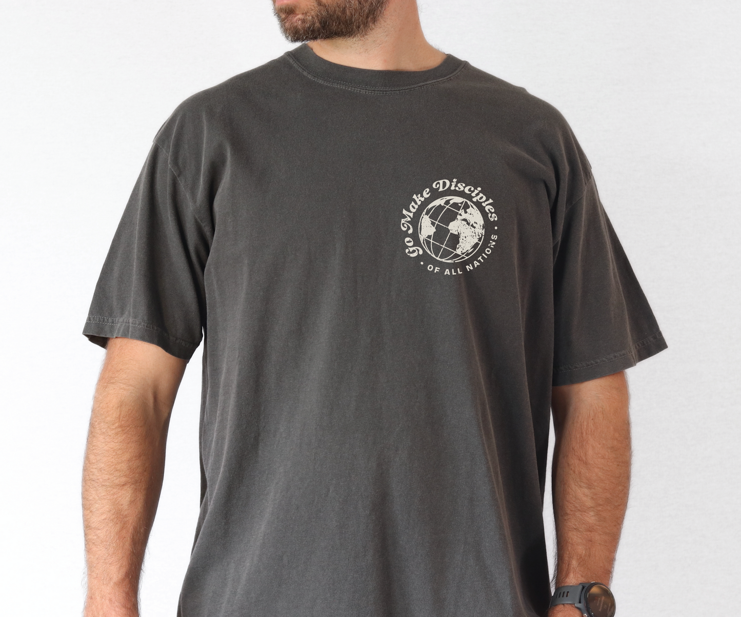Men's Christian Bible Verse Shirt, Be Go Make Disciples Shirt, Matthew 28 Tee, Unisex Garment-Dyed Shirt, Comfort Colors, Gift for Men