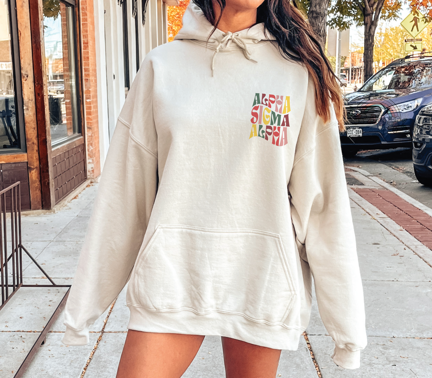 Alpha Sigma Alpha Oversized Shirt, Groovy Sorority Sweatshirt , Alpha Sigma Alpha Hoodie