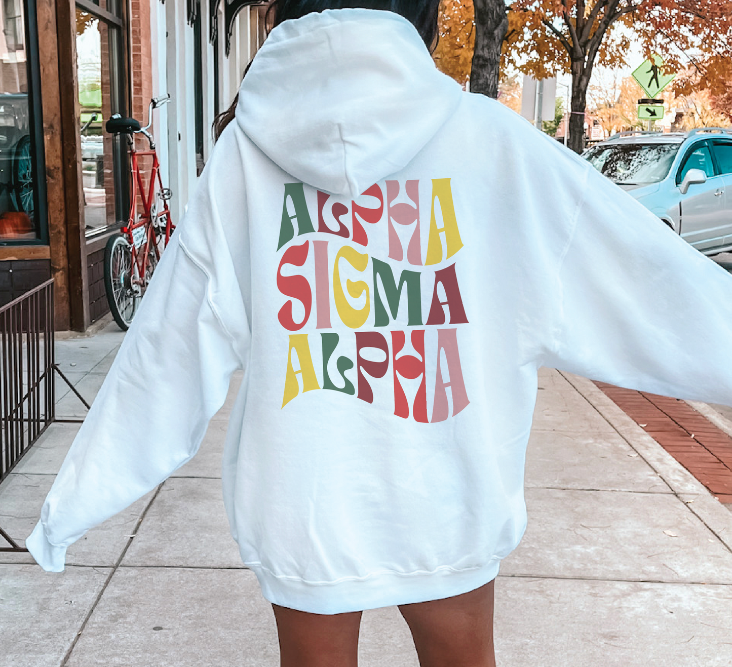 Alpha Sigma Alpha Oversized Shirt, Groovy Sorority Sweatshirt , Alpha Sigma Alpha Hoodie