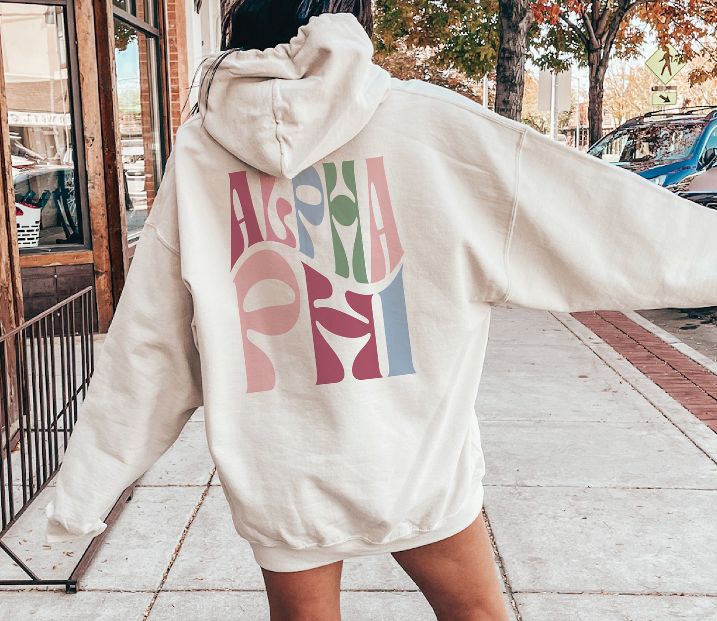 Alpha Phi Oversized Shirt, Groovy Sorority Sweatshirt , Alpha Phi Hoodie, APhi, Alpha Phi Shirt