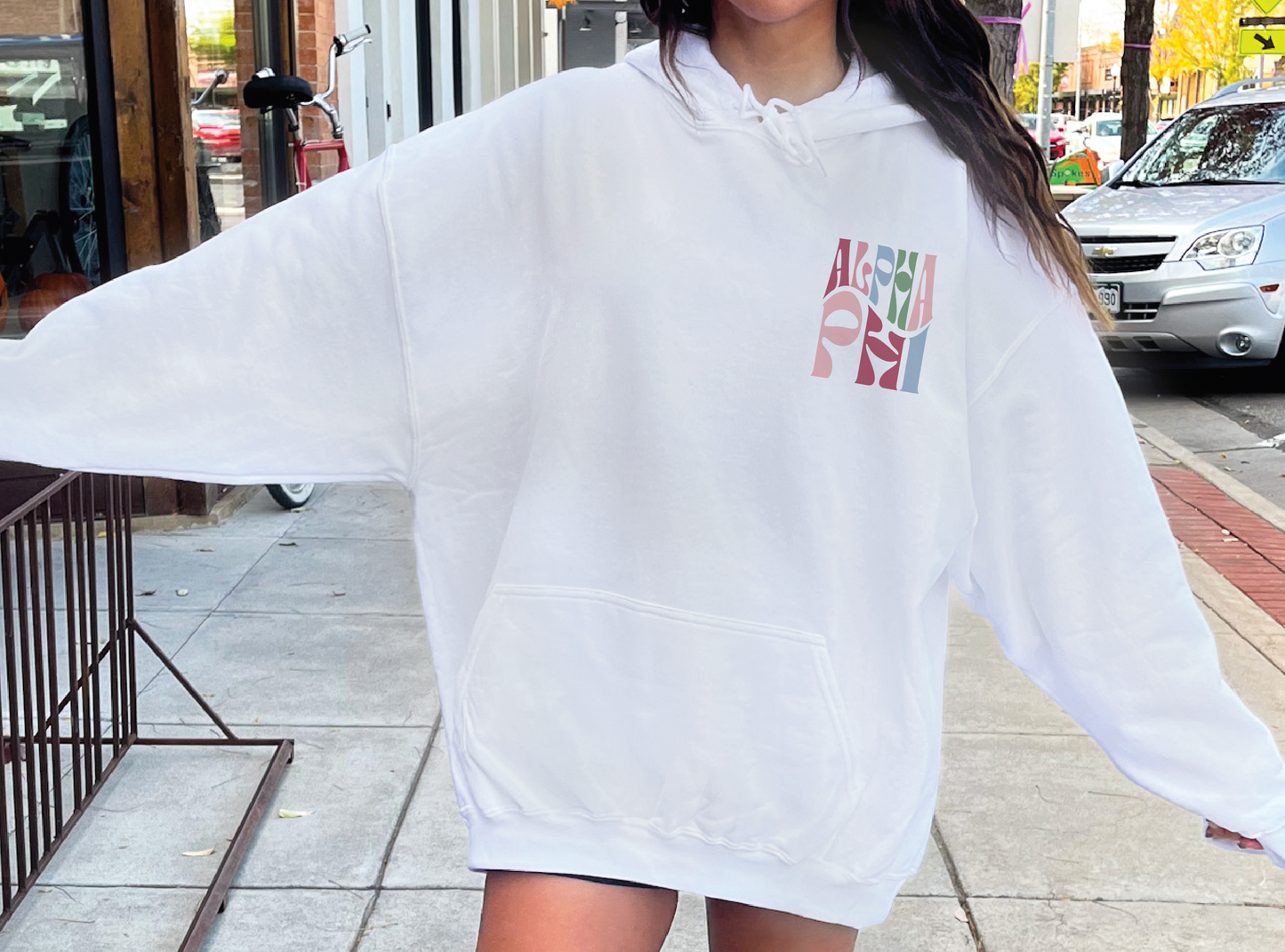 Alpha Phi Oversized Shirt, Groovy Sorority Sweatshirt , Alpha Phi Hoodie, APhi, Alpha Phi Shirt