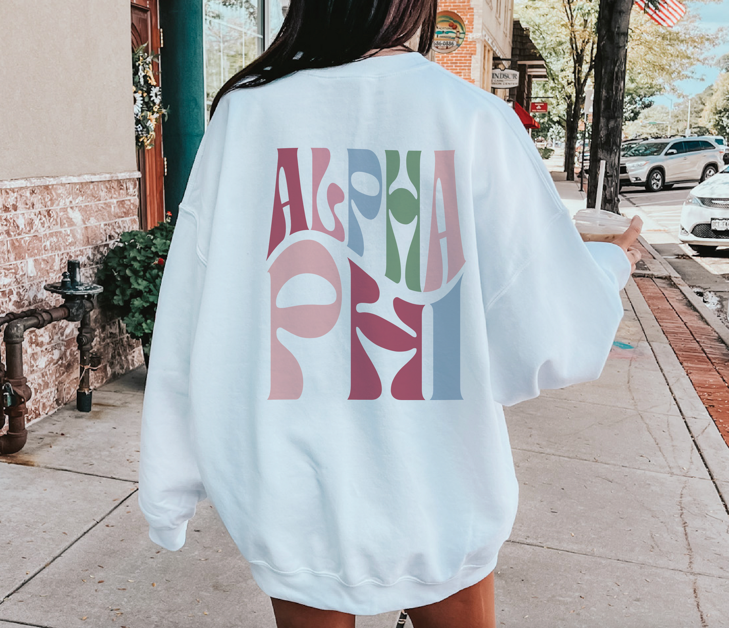 Alpha Phi Oversized Shirt, Groovy Sorority Sweatshirt , Alpha Phi Hoodie, APhi, Alpha Phi Shirt