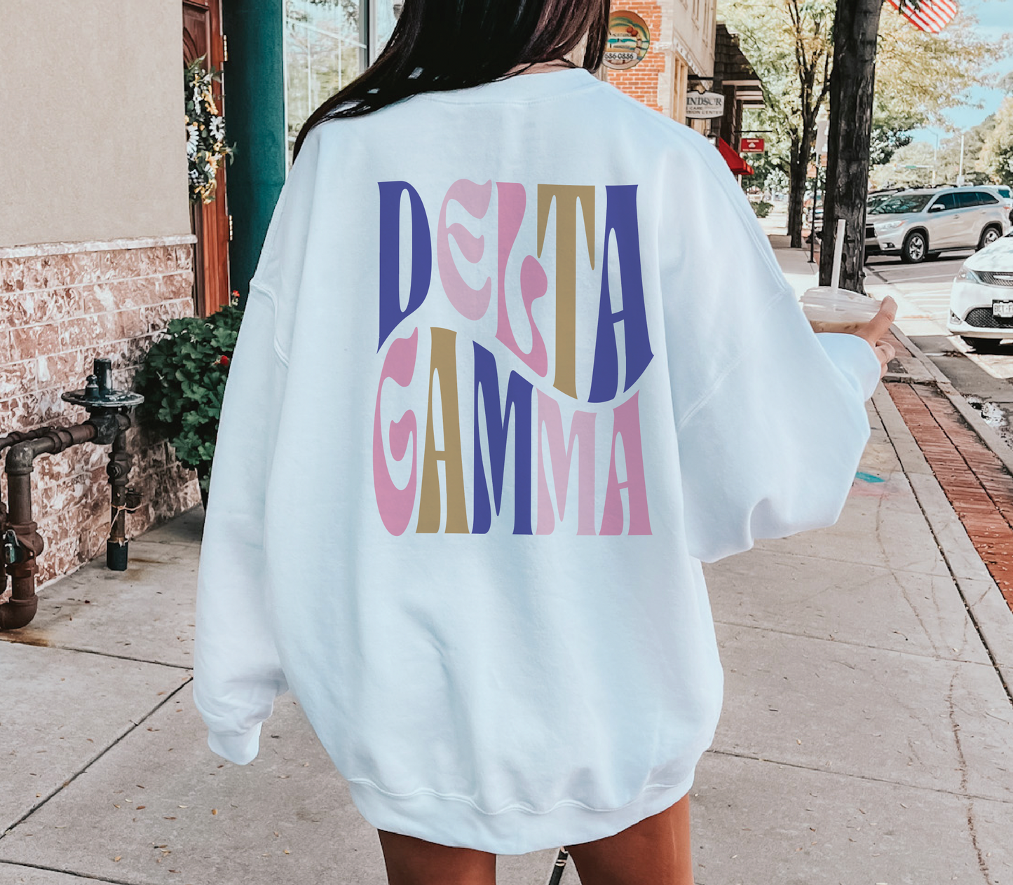 Delta Gamma Oversized Shirt, Groovy Sorority Sweatshirt , Delta Gamma Hoodie, Dee Gee, DG, DG Sorority Shirt