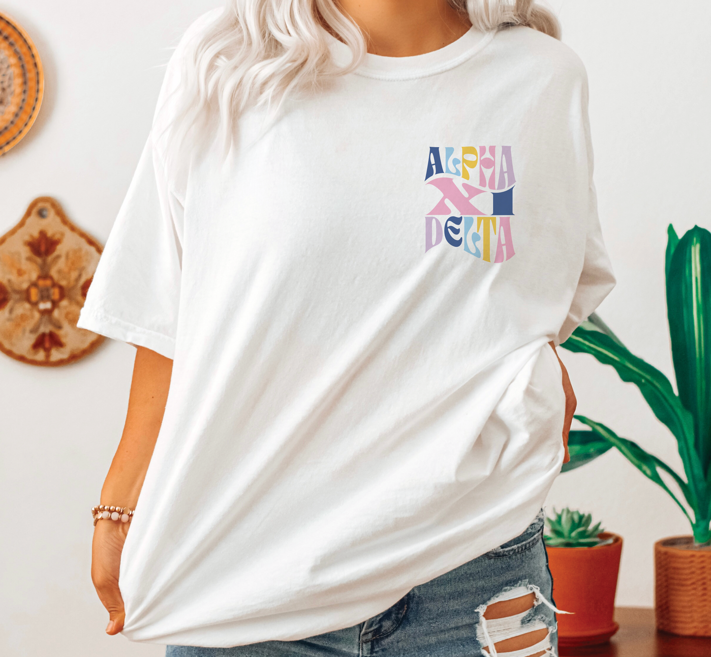 Alpha Xi Delta Oversized Shirt, Groovy Sorority Sweatshirt , Alpha Xi Delta Hoodie, AZD Sorority, Alpha Xi, AZD Sorority Shirt