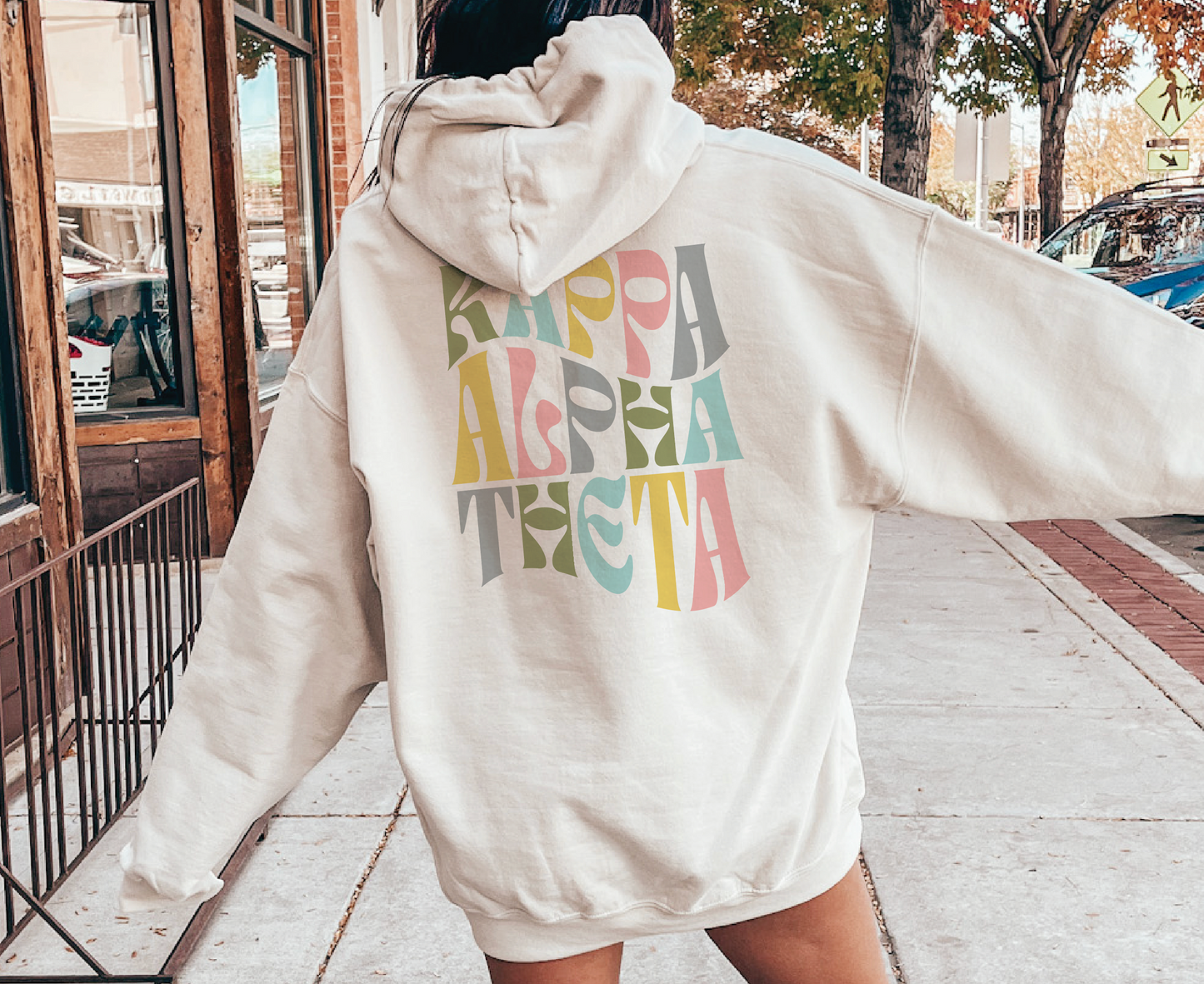 Kappa Alpha Theta Oversized Shirt, Groovy Sorority Sweatshirt , Kappa Alpha Theta Hoodie, KAT Sorority, Theta Sorority Shirt