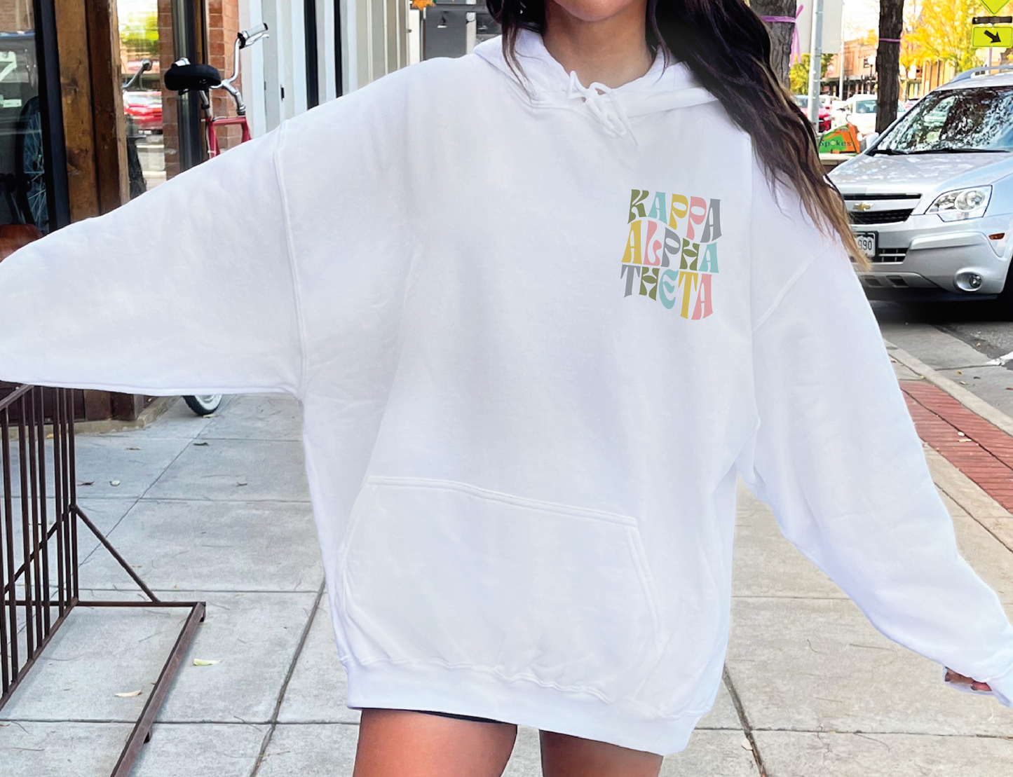 Kappa Alpha Theta Oversized Shirt, Groovy Sorority Sweatshirt , Kappa Alpha Theta Hoodie, KAT Sorority, Theta Sorority Shirt