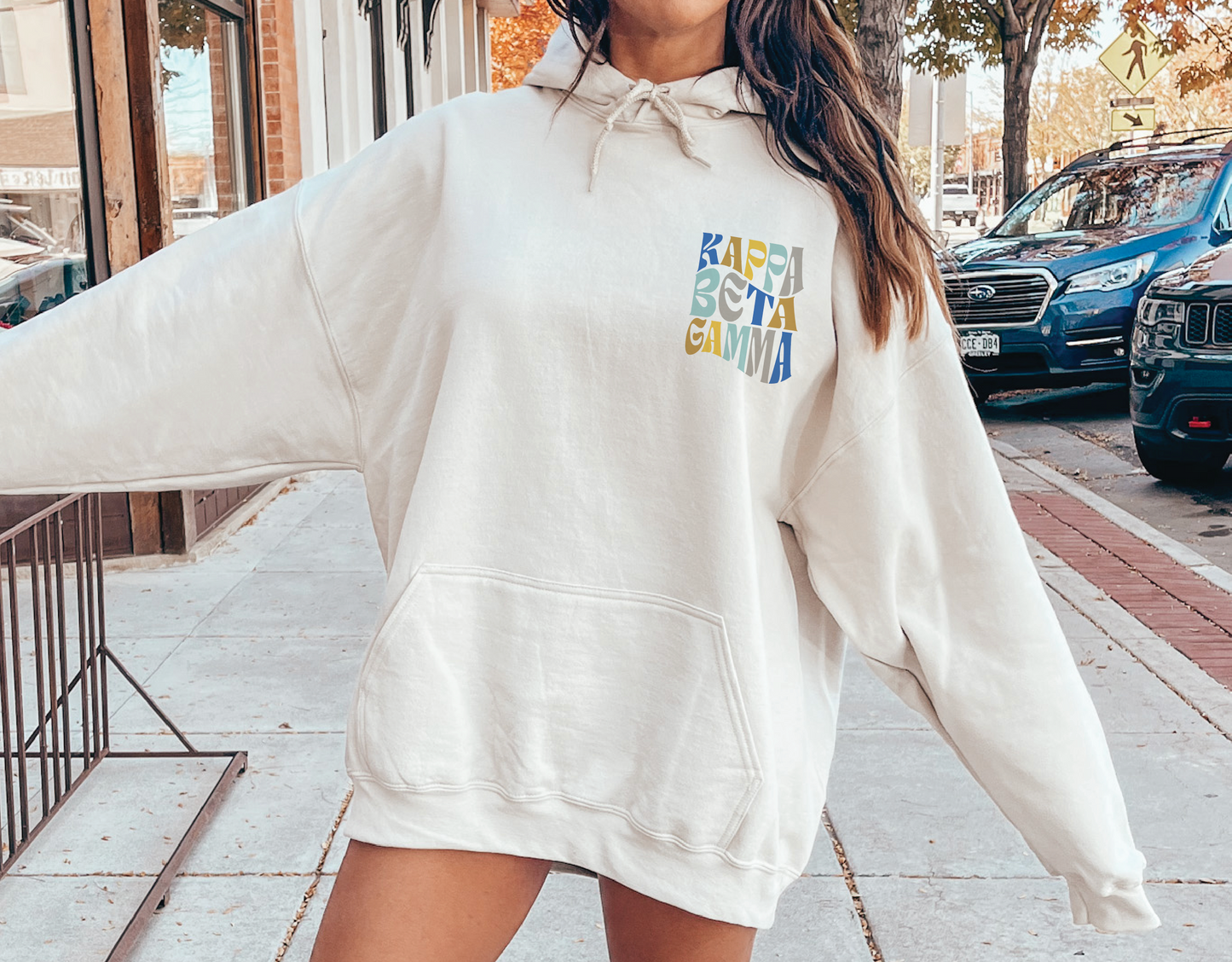 Kappa Beta Gamma Oversized Shirt, Groovy Sorority Sweatshirt , Kappa Beta Gamma Hoodie, Sorority, Kappa Beta Gamma Sorority Shirt