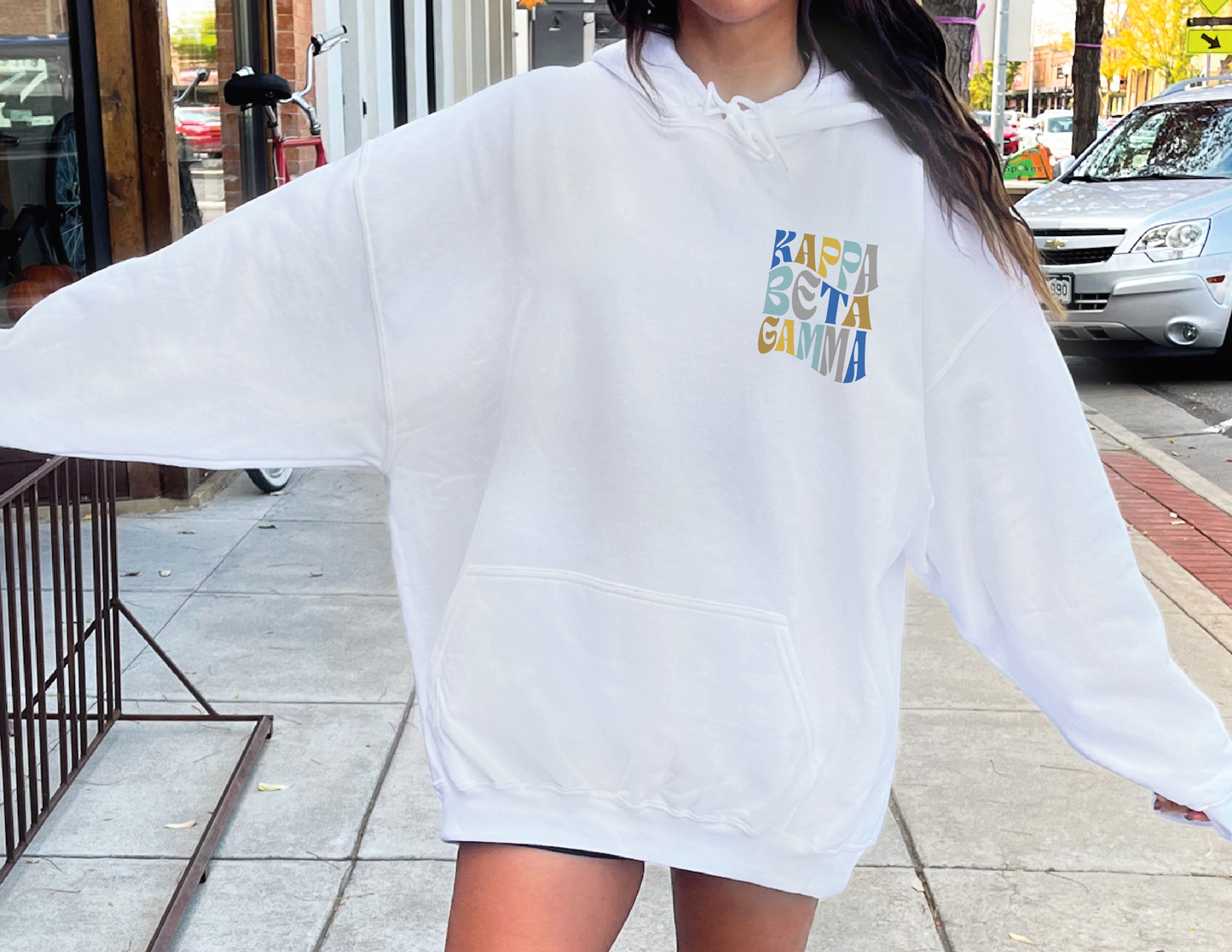 Kappa Beta Gamma Oversized Shirt, Groovy Sorority Sweatshirt , Kappa Beta Gamma Hoodie, Sorority, Kappa Beta Gamma Sorority Shirt