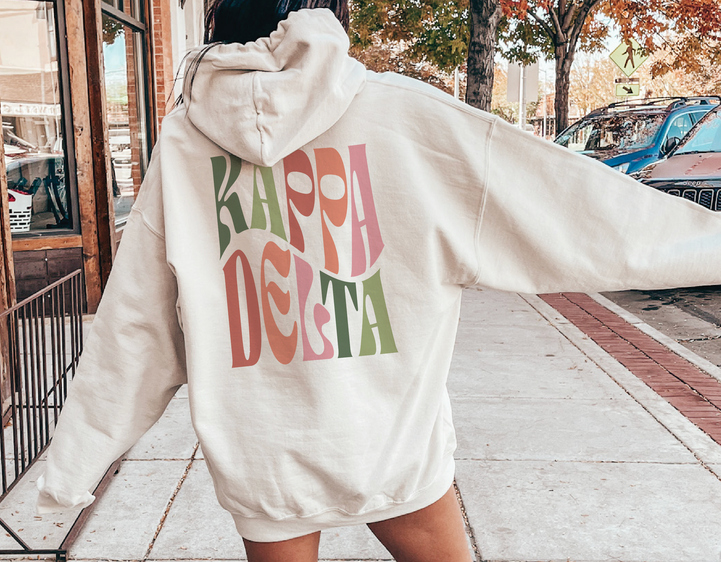 Kappa Delta Oversized Shirt, Groovy Sorority Sweatshirt , Kappa Delta Hoodie, Kappa Delta Sorority Shirt, Kay Dee Shirt