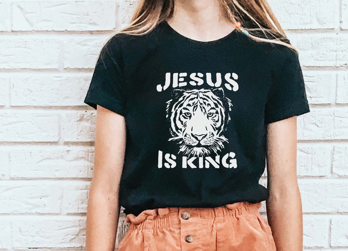 Kids Jesus is King Tiger Shirt