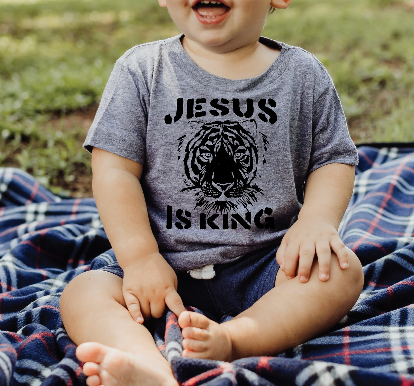 Kids Jesus is King Tiger Shirt