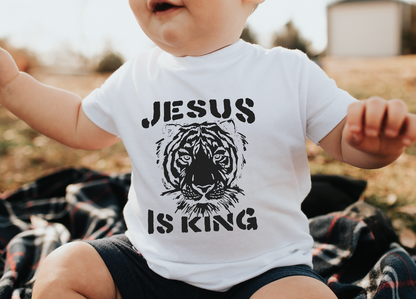 Kids Jesus is King Tiger Shirt