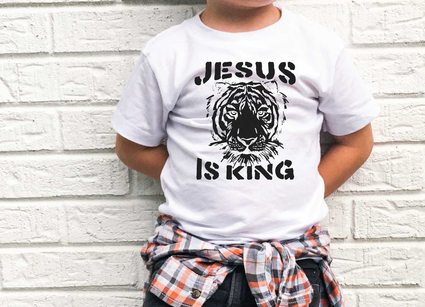 Kids Jesus is King Tiger Shirt