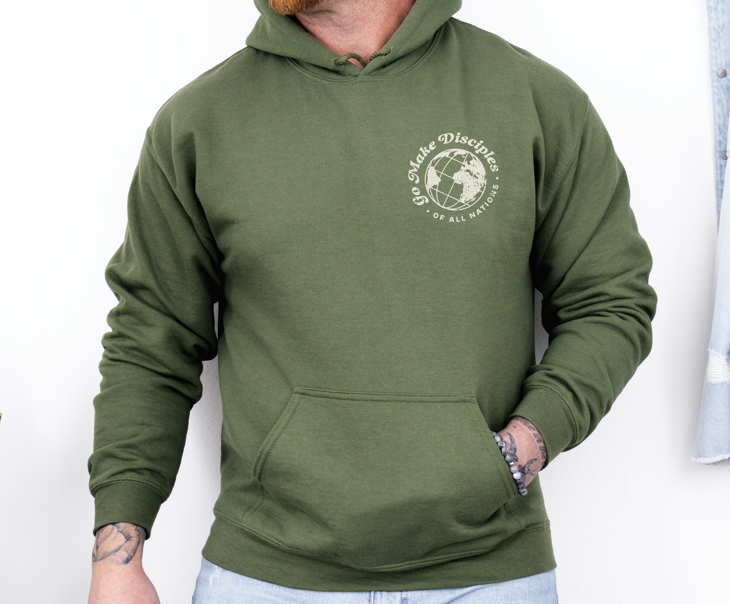 Men's Christian Bible Verse Hoodie, Go Make Disciples Hoodie, Matthew 28 Sweatshirt, Unisex Hoodie, Gift for Christian Women and Men