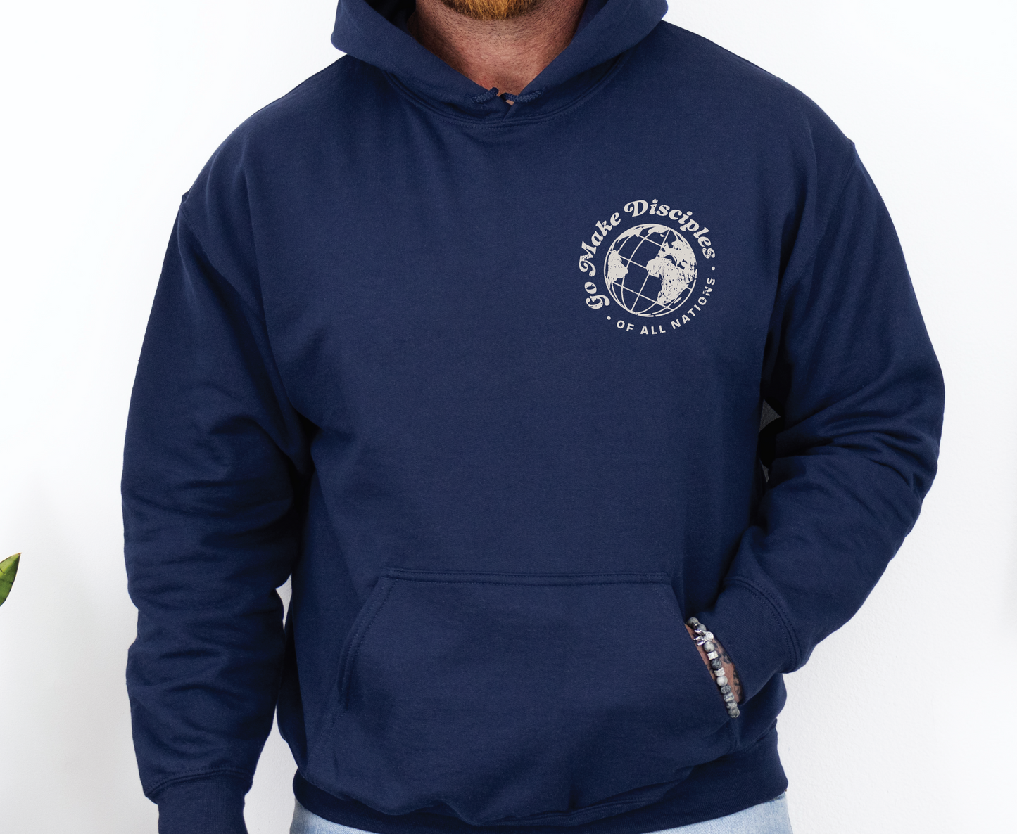 Men's Christian Bible Verse Hoodie, Go Make Disciples Hoodie, Matthew 28 Sweatshirt, Unisex Hoodie, Gift for Christian Women and Men