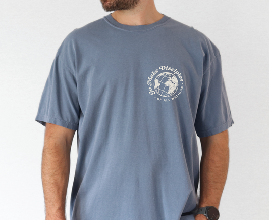 Men's Christian Bible Verse Shirt, Be Go Make Disciples Shirt, Matthew 28 Tee, Unisex Garment-Dyed Shirt, Comfort Colors, Gift for Men
