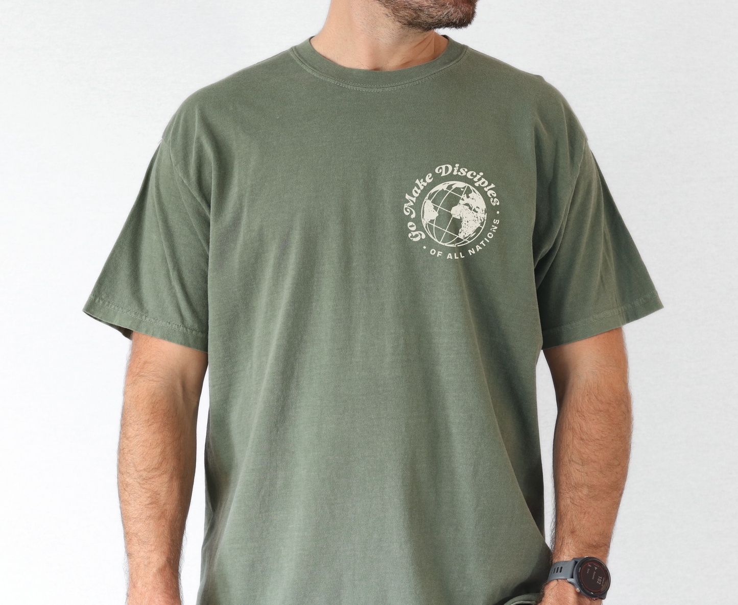 Men's Christian Bible Verse Shirt, Be Go Make Disciples Shirt, Matthew 28 Tee, Unisex Garment-Dyed Shirt, Comfort Colors, Gift for Men