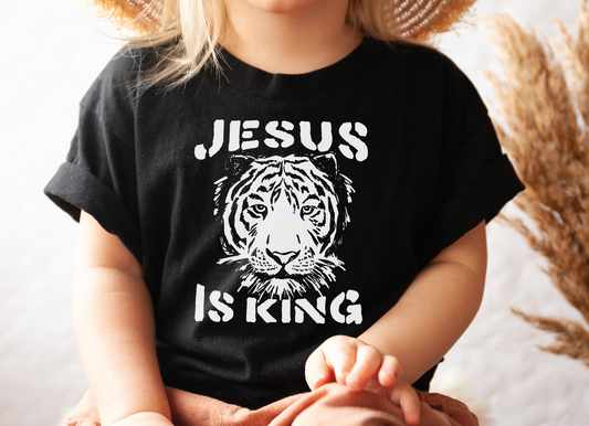 Kids Jesus is King Tiger Shirt