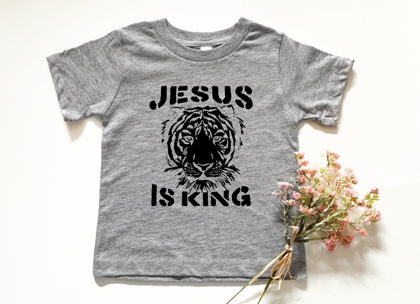 Kids Jesus is King Tiger Shirt